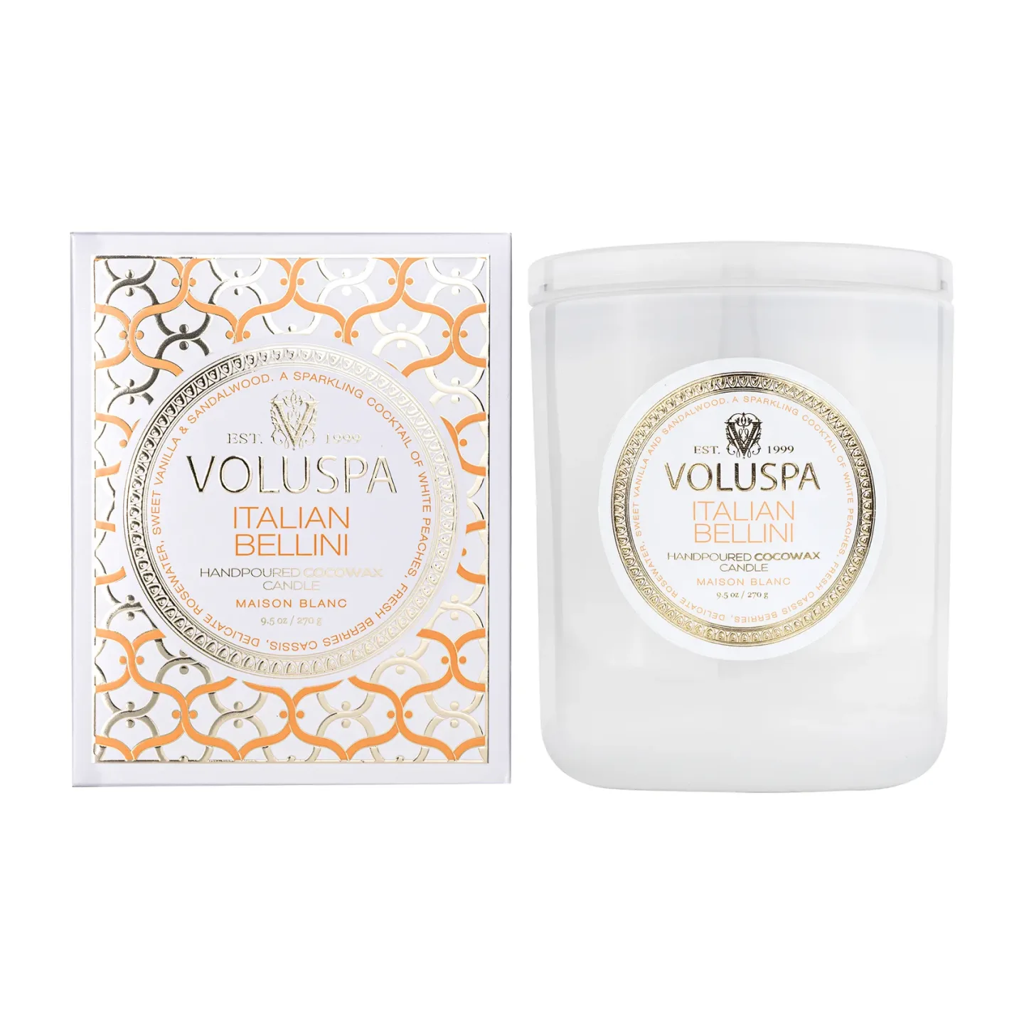Voluspa Classic Maison Blanc doftljus 60 timmar Italian Bellini