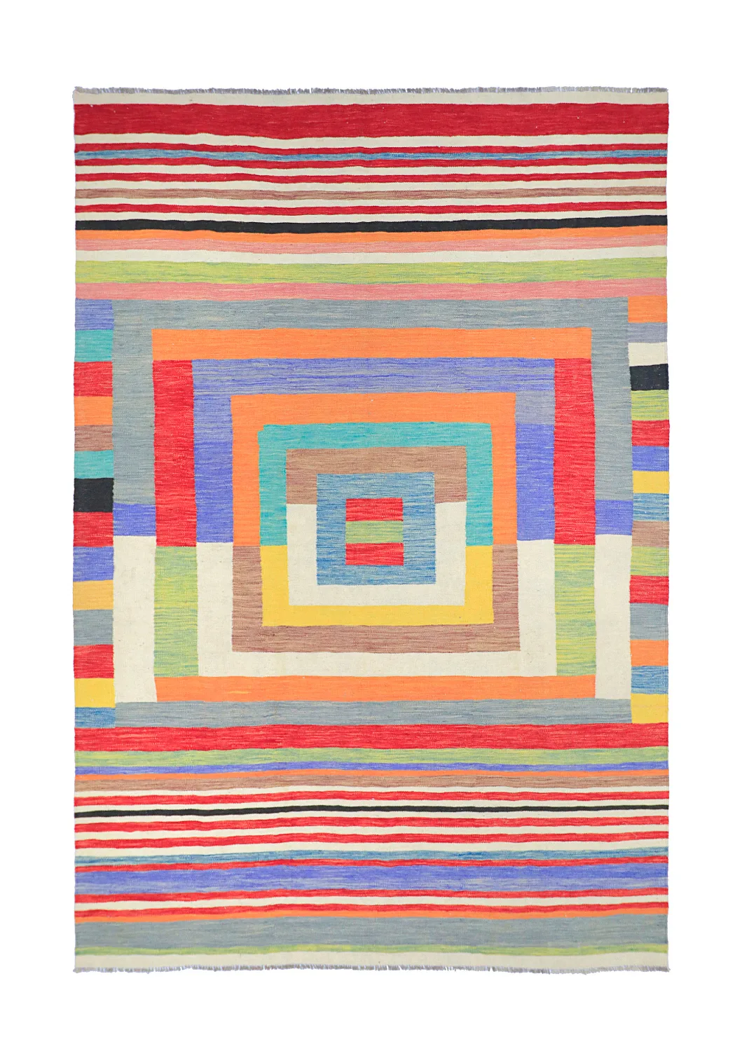 Orientalsk Teppe - Kelim Hand Woven - 205 x 299 cm (Størrelse: 205 x 299 cm)