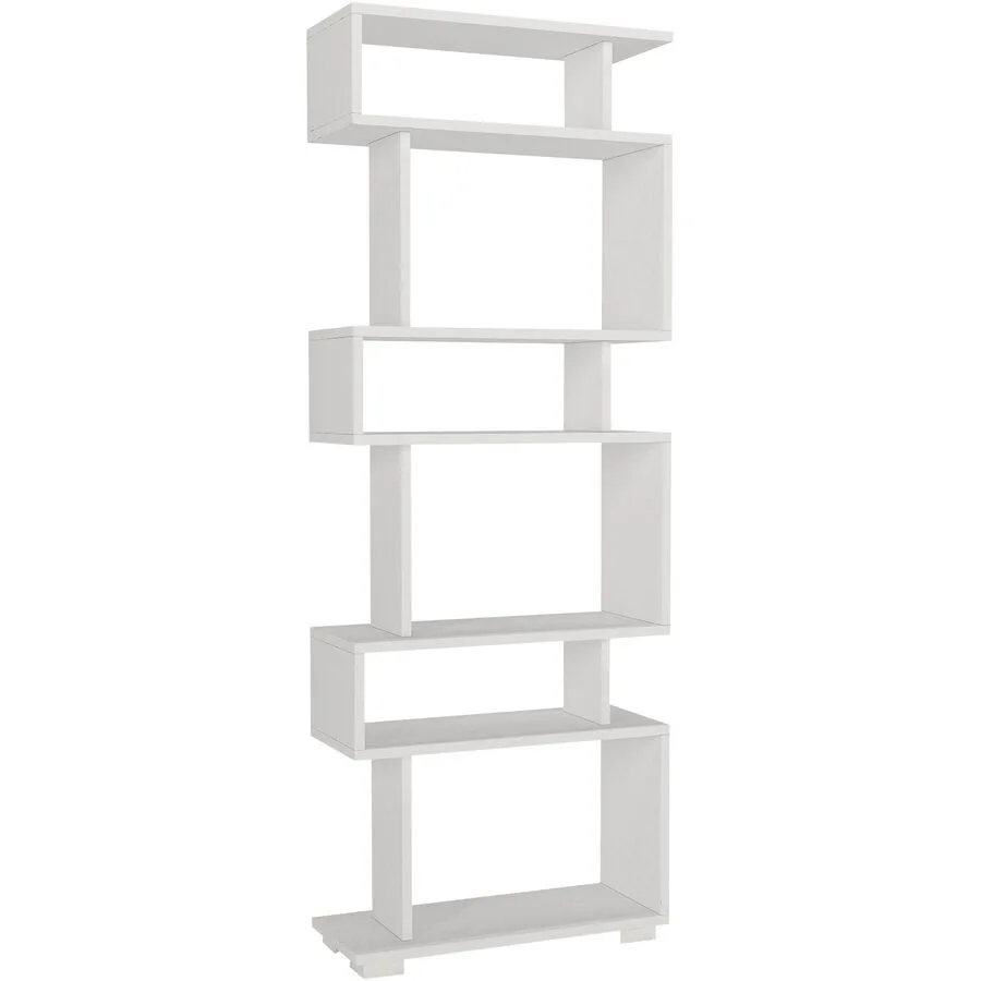 Bücherregal Yemek weiss Melaninbeschichtete Mischholz (Spanplatte) B 60 H 165 cm