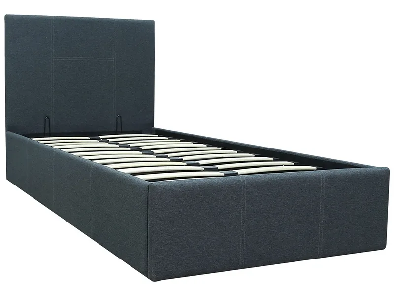 Kastenbett ASTON 90x200cm grau