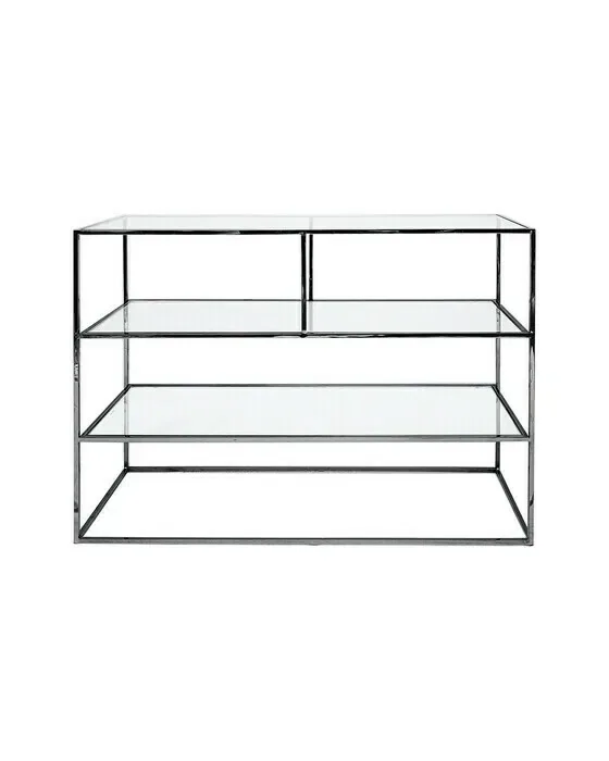 Shelby Console Table Black Chrome