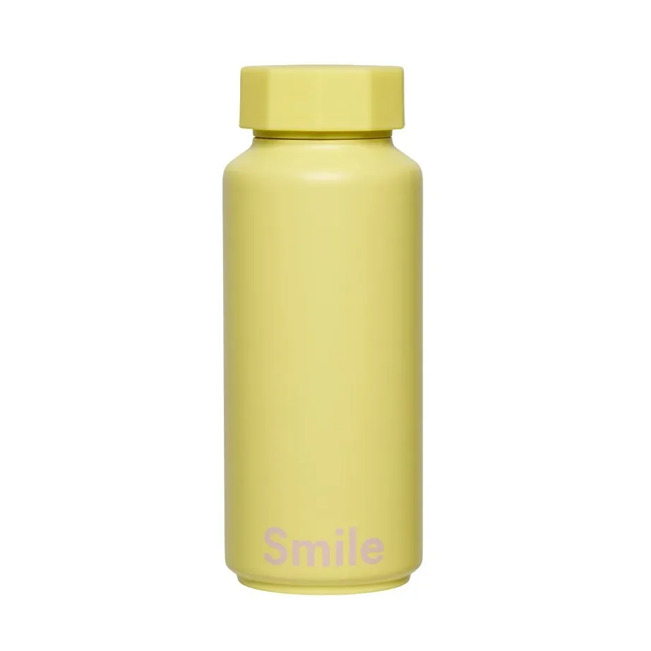 Design Letters Designletters Isolierflasche Smile-gelb