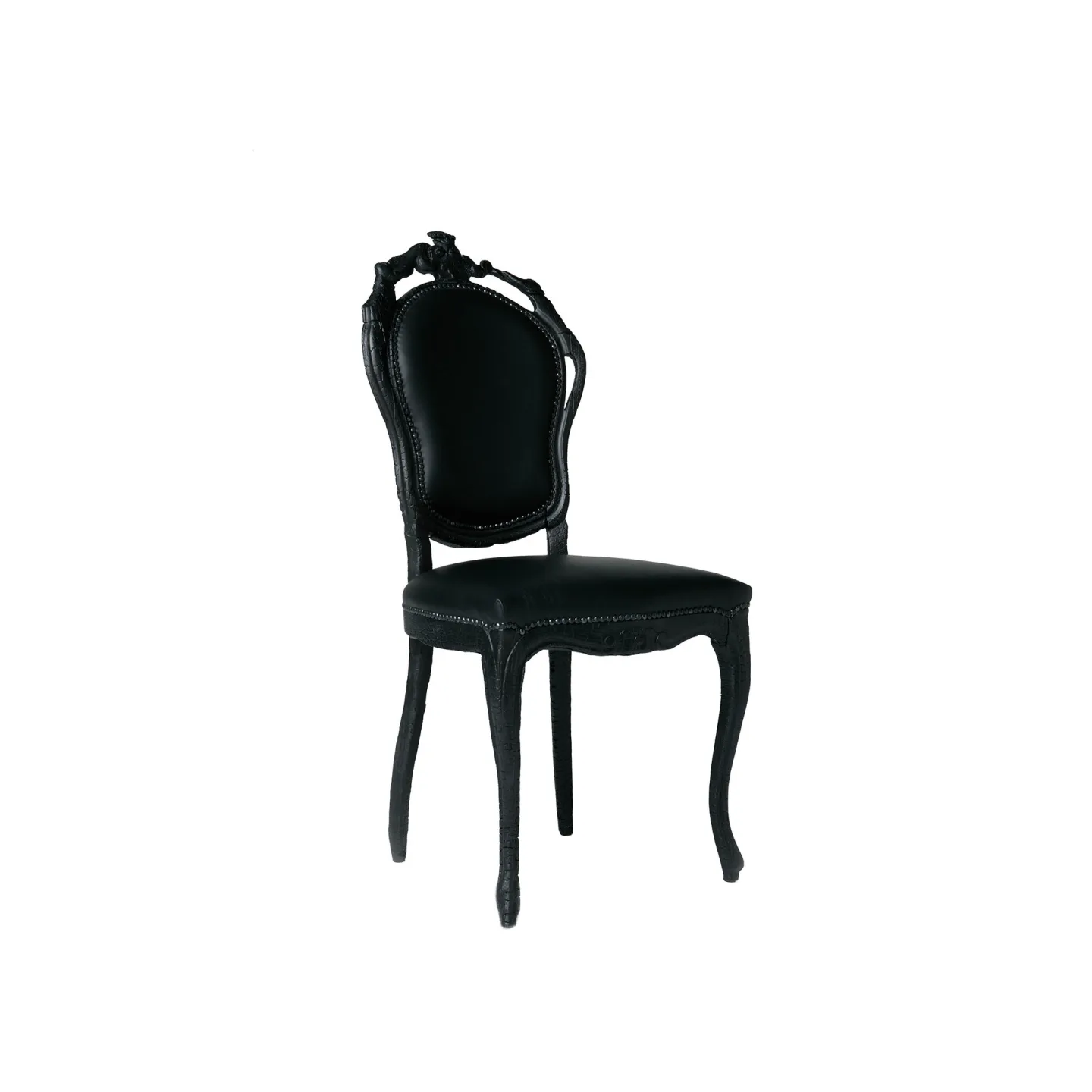 Moooi - Smoke Dining Chair - Matstolar - Maarten Baas - Svart - Läder/Trä