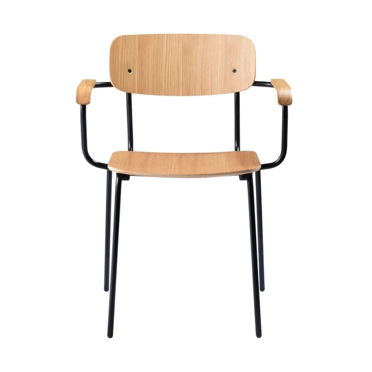 FDB Møbler J183 Holmen karmstol Oak veneer-black legs