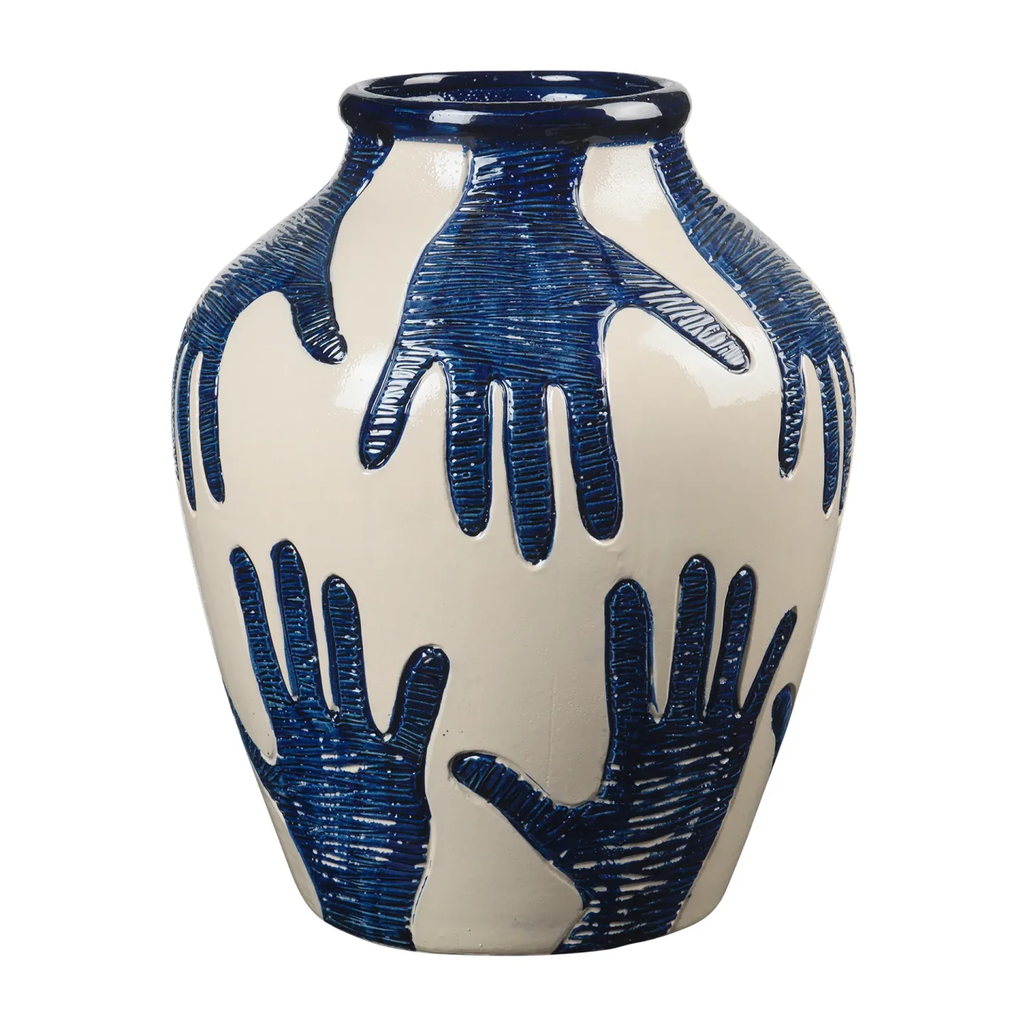 Broste Copenhagen Mime Vase 40cm Intense blue-rainy day