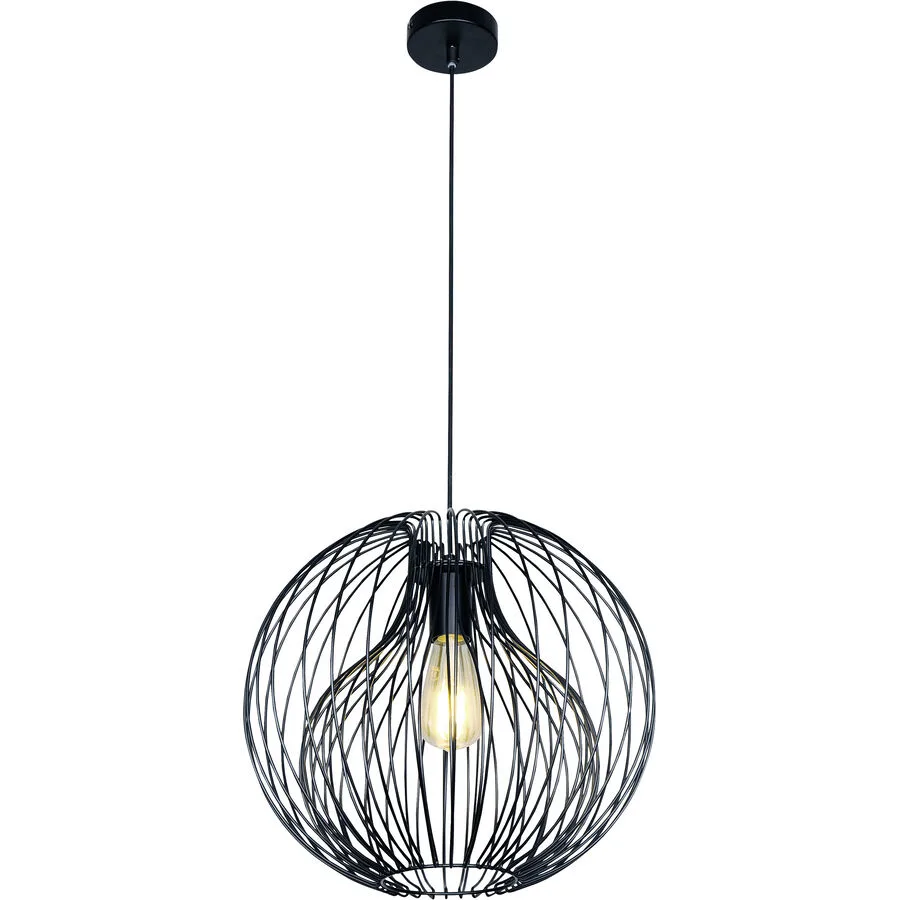 Pendellampe Amando Schwarz Metall 40 cm 120 cm