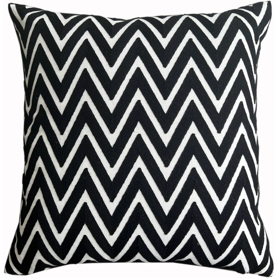Zierkissen Liv Schwarz/Weiss Polyester 45 cm 45 cm