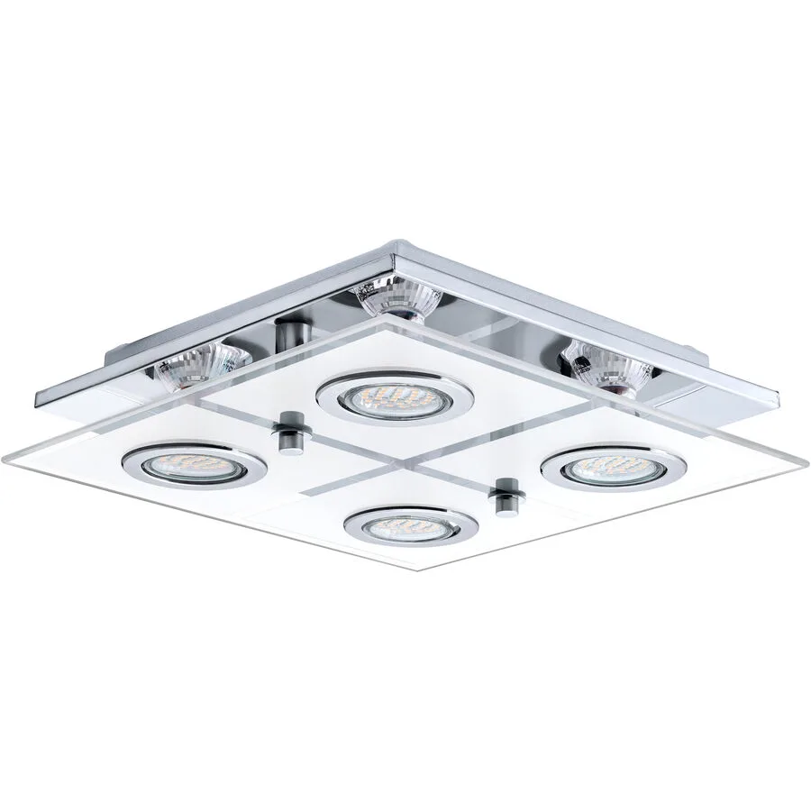 Eglo Deckenlampe Cabo Grau Edelstahl 29 cm 7 cm - Farbe: chrom