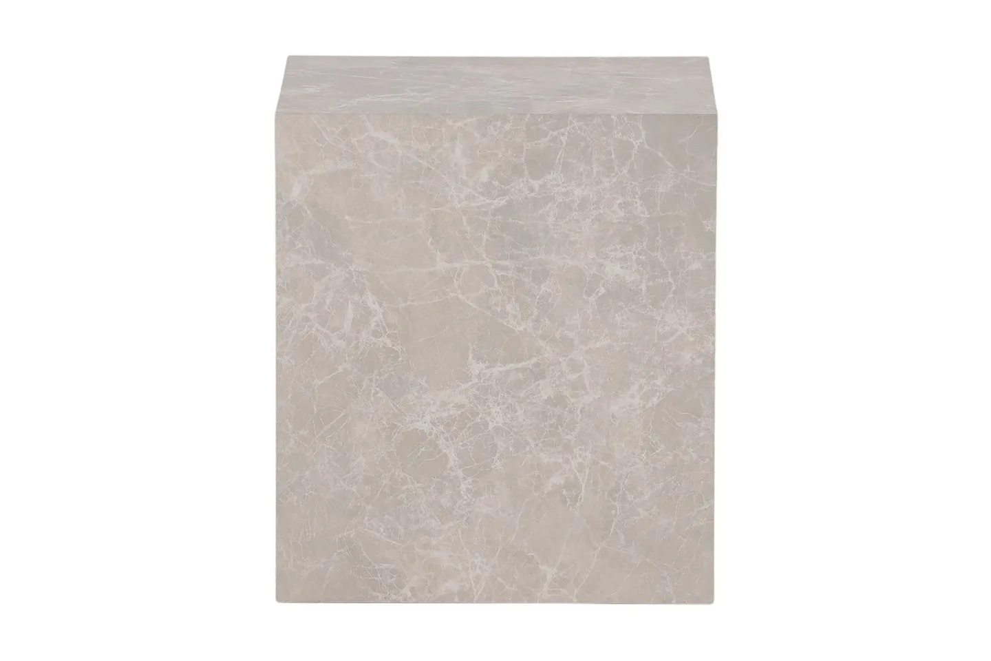 York High Travertin Sidobord 40x40x45 cm - Beige