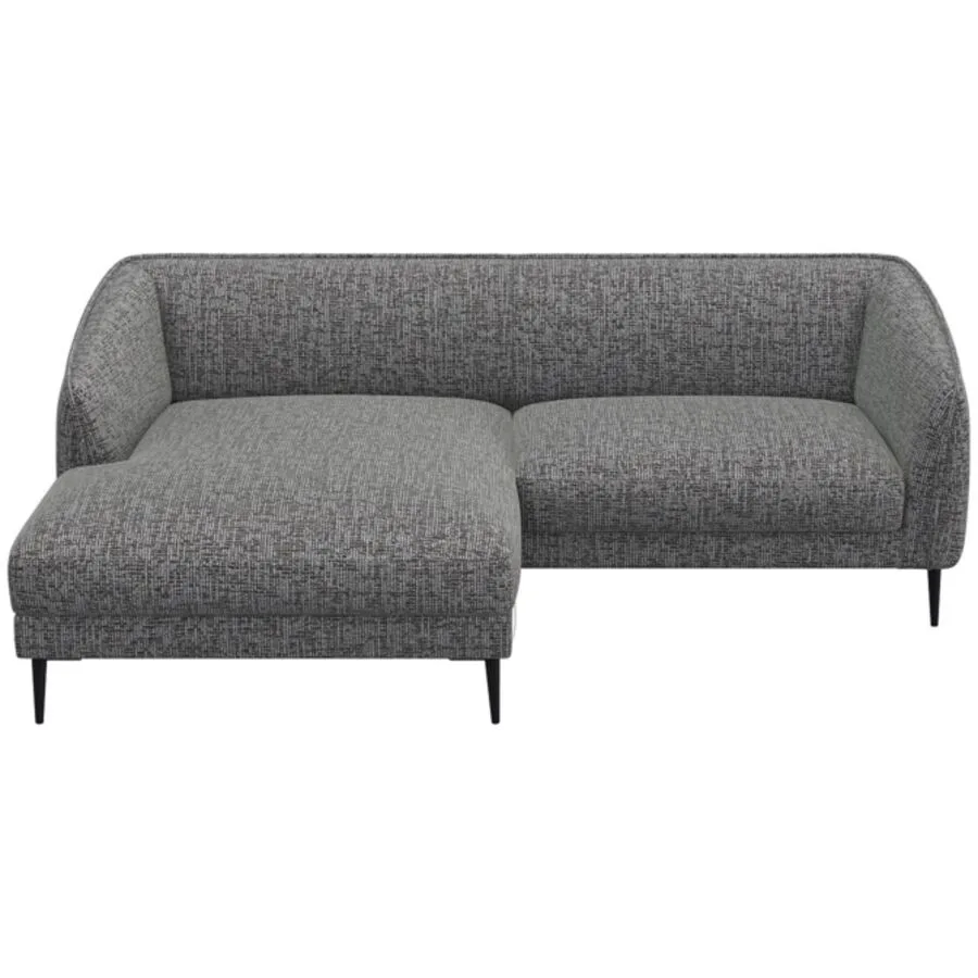 Ecksofa Fady Links Stoff rauchgrau B 238 T 74 cm