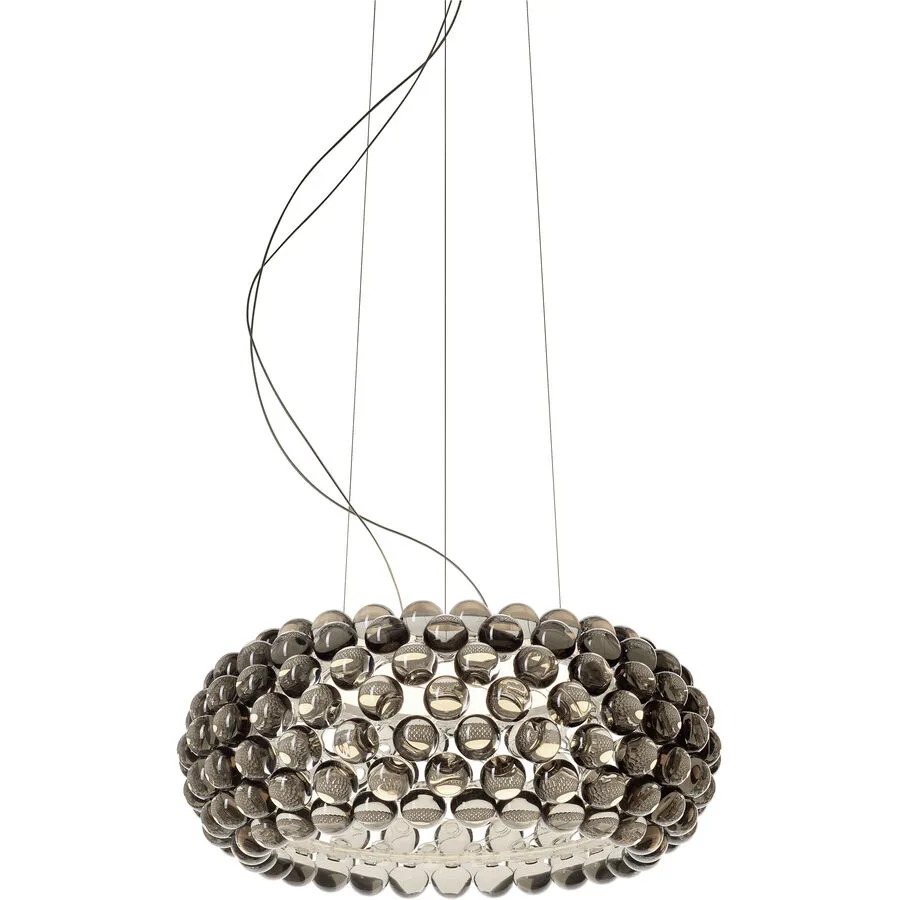 Foscarini Pendellampe Caboche Grau Kunststoff 50 cm 20 cm - LED - Lichtfarbe: Extra warmweiss - LED Energiesparlampen