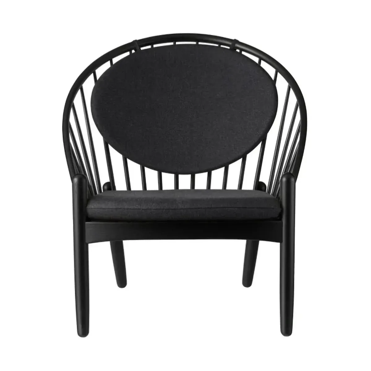 FDB Møbler J166 Jørna stol Black painted oak-dark grey