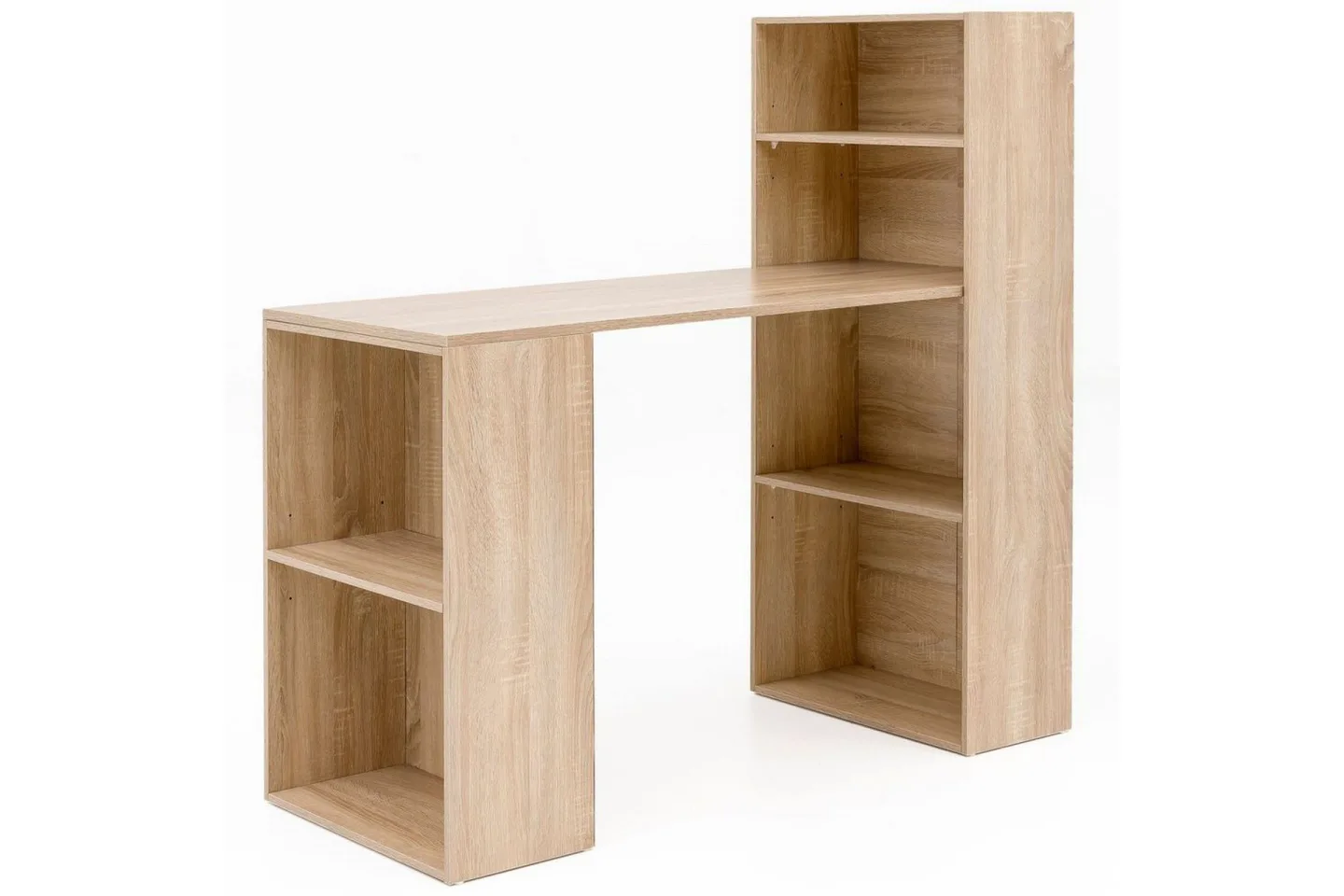 Skrivbord Wohnling med hylla 120x120x53 cm trä i modern stil Sonoma - Sonoma