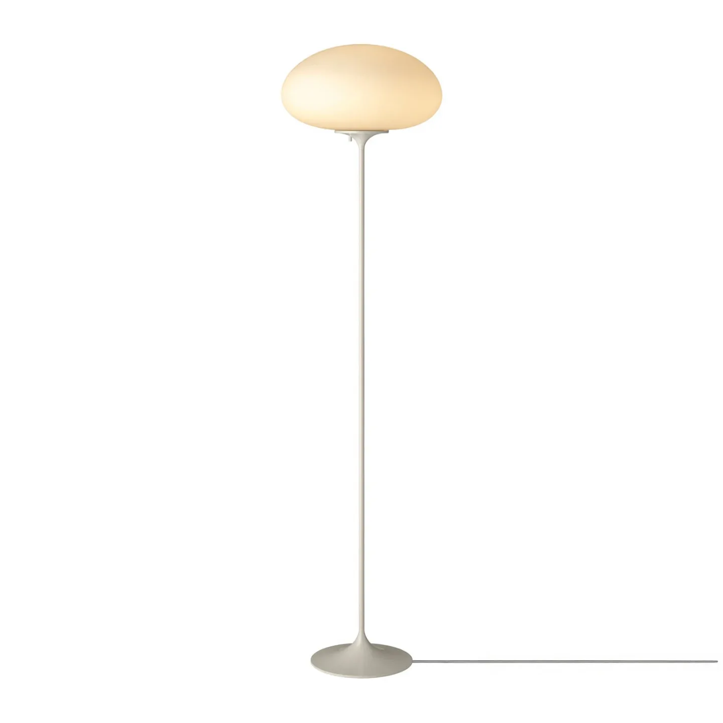 Stemlite gulvlampe, grå, høyde 150 cm, dimbar - Gubi - Stue - Design - Metall - Med en lyskilde