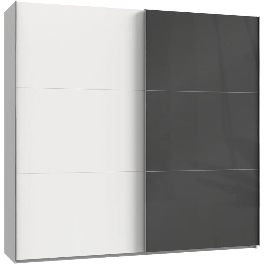 Kleiderschrank Sanko grau Holzwerkstoff B 250 cm