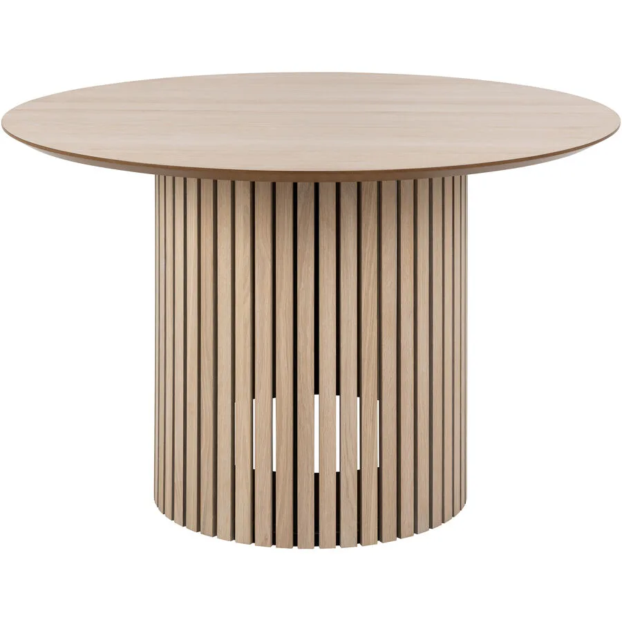 Esstisch rund Sander beige MDF, Eiche Massivholz B 120 T 120 cm