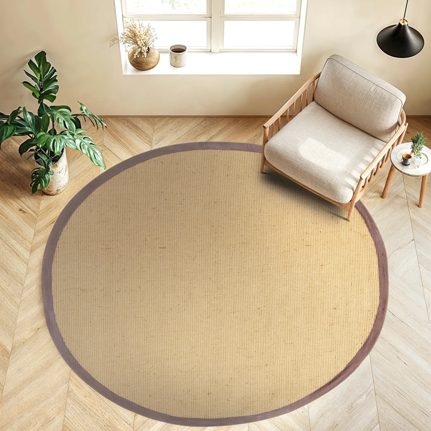 Runde tepper (sisal) - Agave (natur/brun (Størrelse: Ø 240 cm)