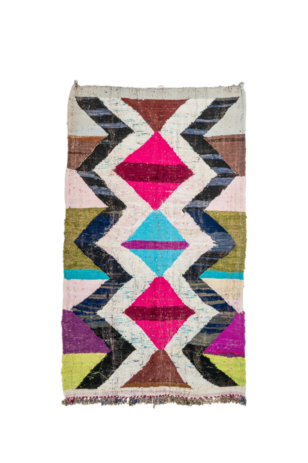 Marokkansk Boucherouite-teppe 135 x 230 cm (Størrelse: 135 x 230 cm)