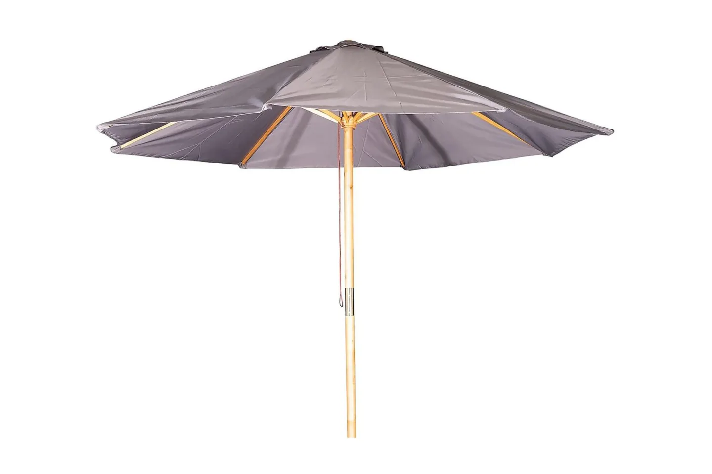 Naxos Parasoll Rund Ø300 cm Svart/Natur - Venture Home