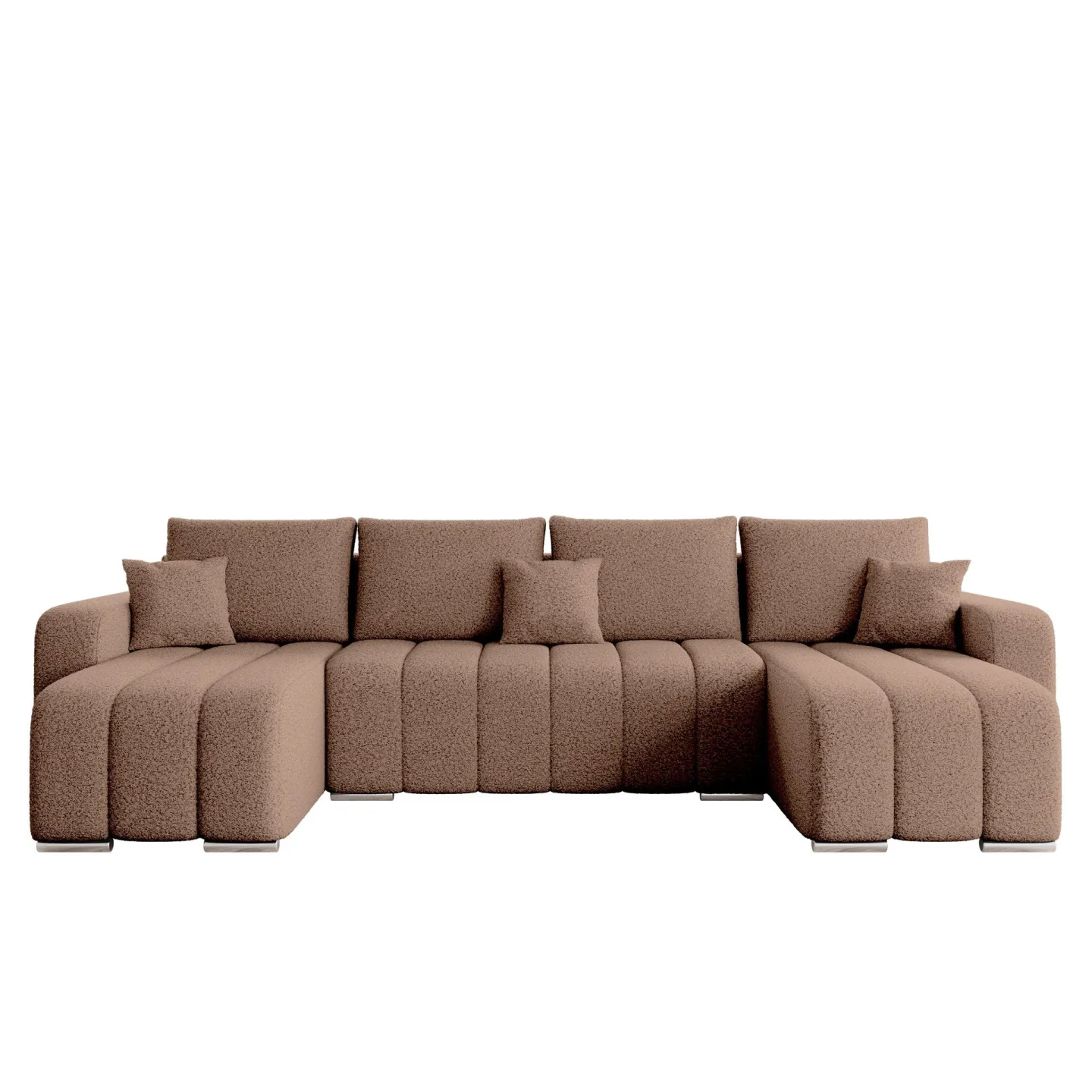 Zulueta 4-sits Bäddsoffa med dubbeldivan - brun