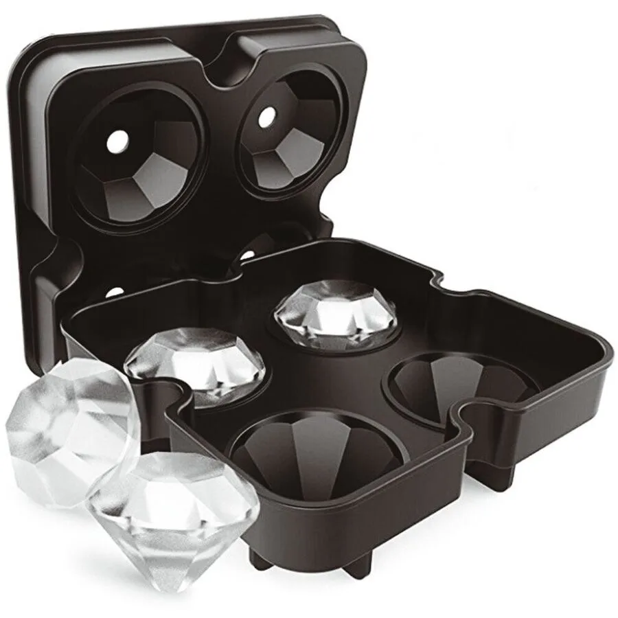 Eiswürfelform Cocktail schwarz Silikon