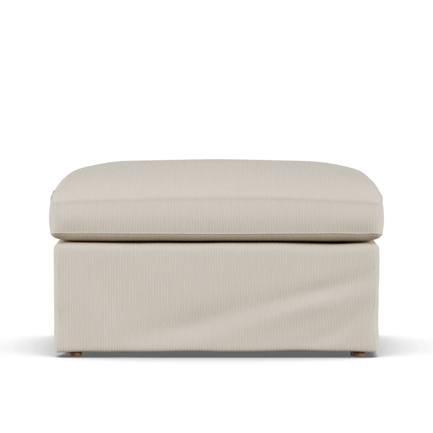 1898 Linnevik Fußhocker Jump Beige 1956-Eiche weiß geölt, mit Volant