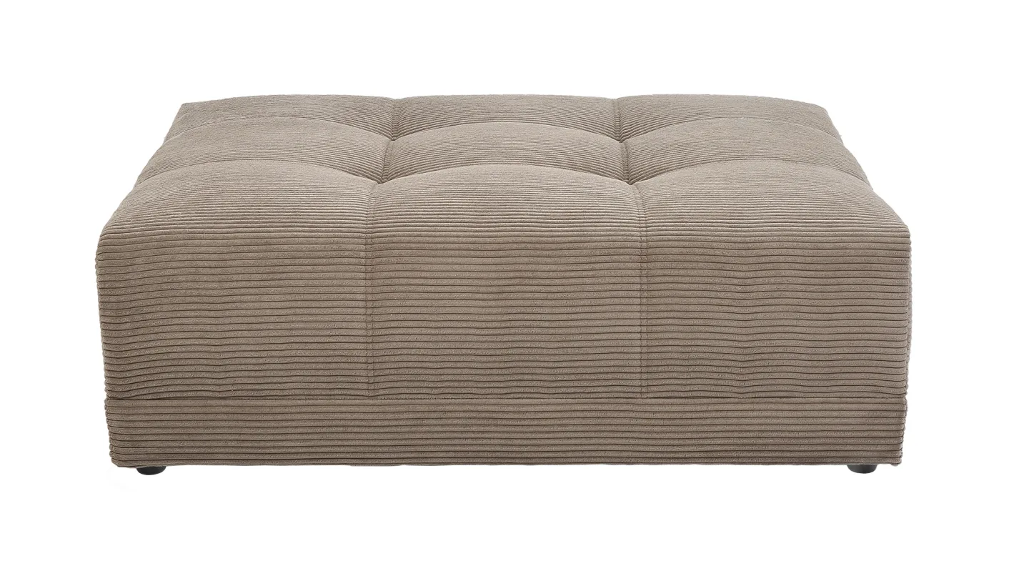 Hocker Sitzhocker 126 x 125 cm Cord taupe - JANNI