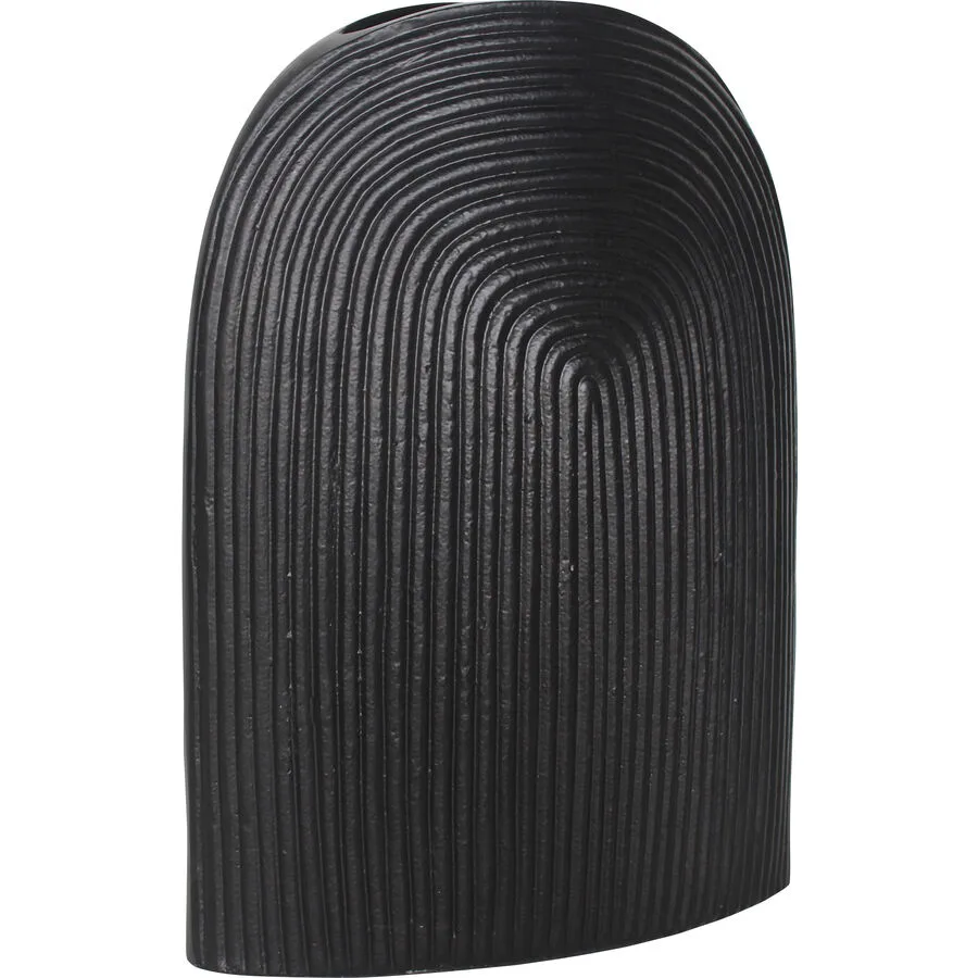 Vase Elena Schwarz Aluminium 36 cm