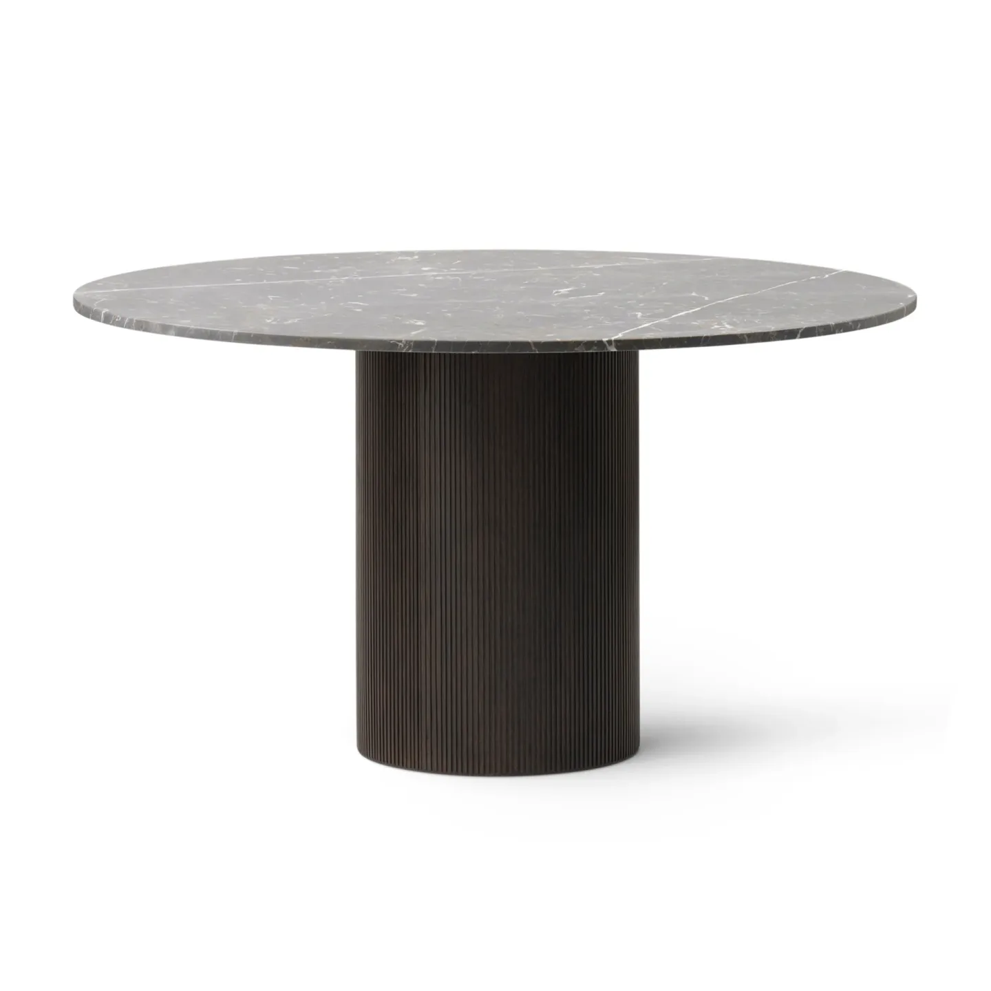 Vipp Vipp494 Cabin matbord Ø130 cm Grey marble-dark oak
