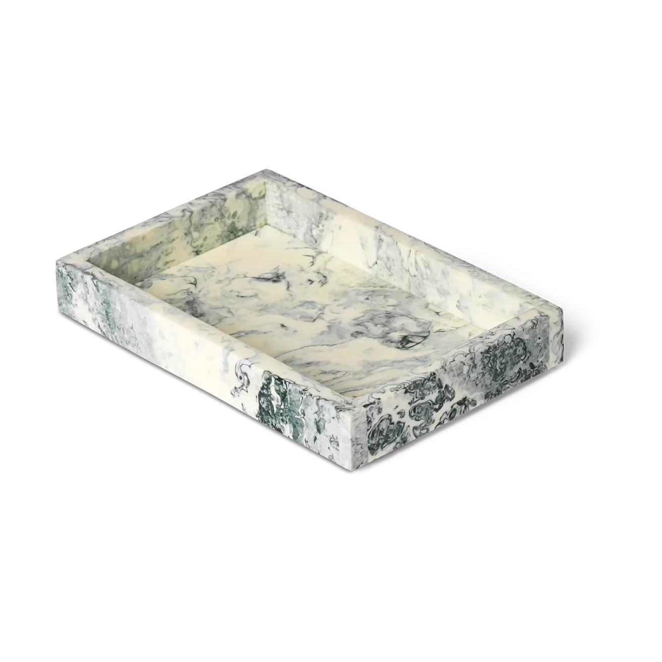 Ferm Living Mist Dekotablett 10x15 cm Emerald-off white