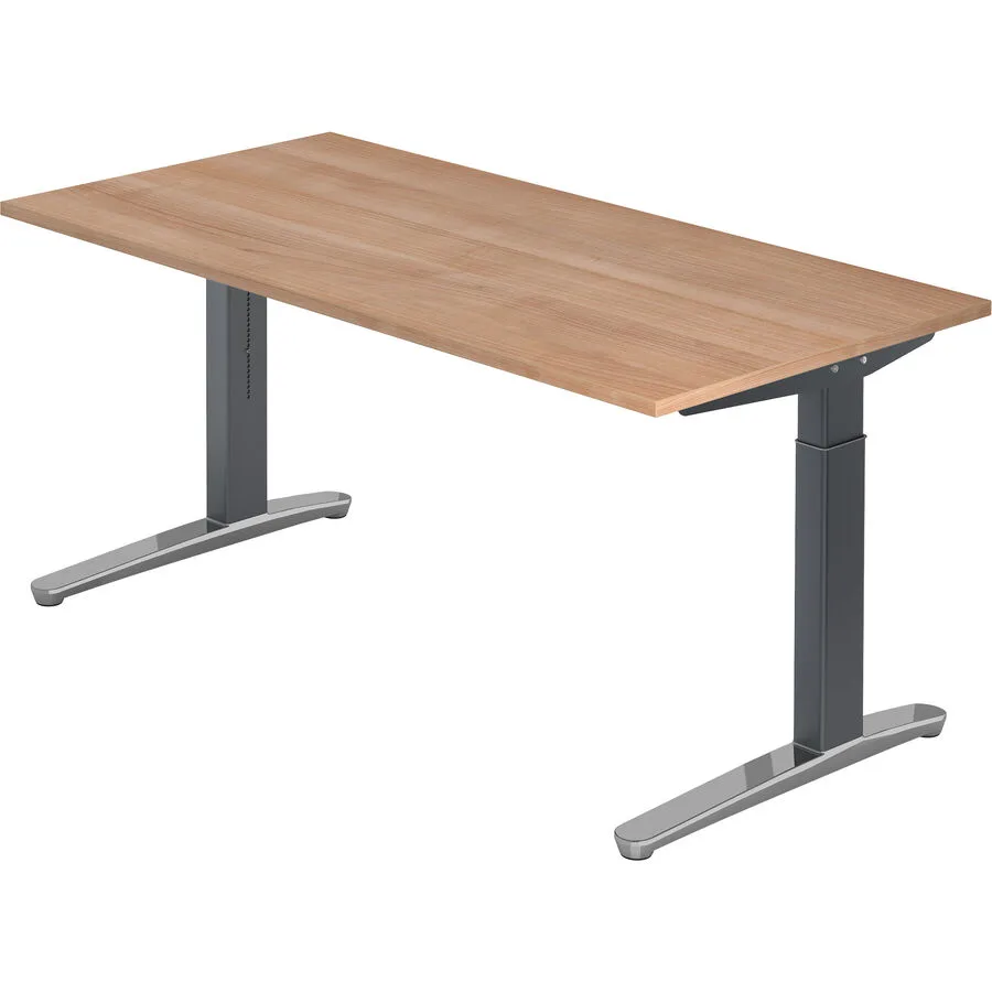 Schreibtisch Office nussbaum Holzwerkstoff B 160 T 80 cm