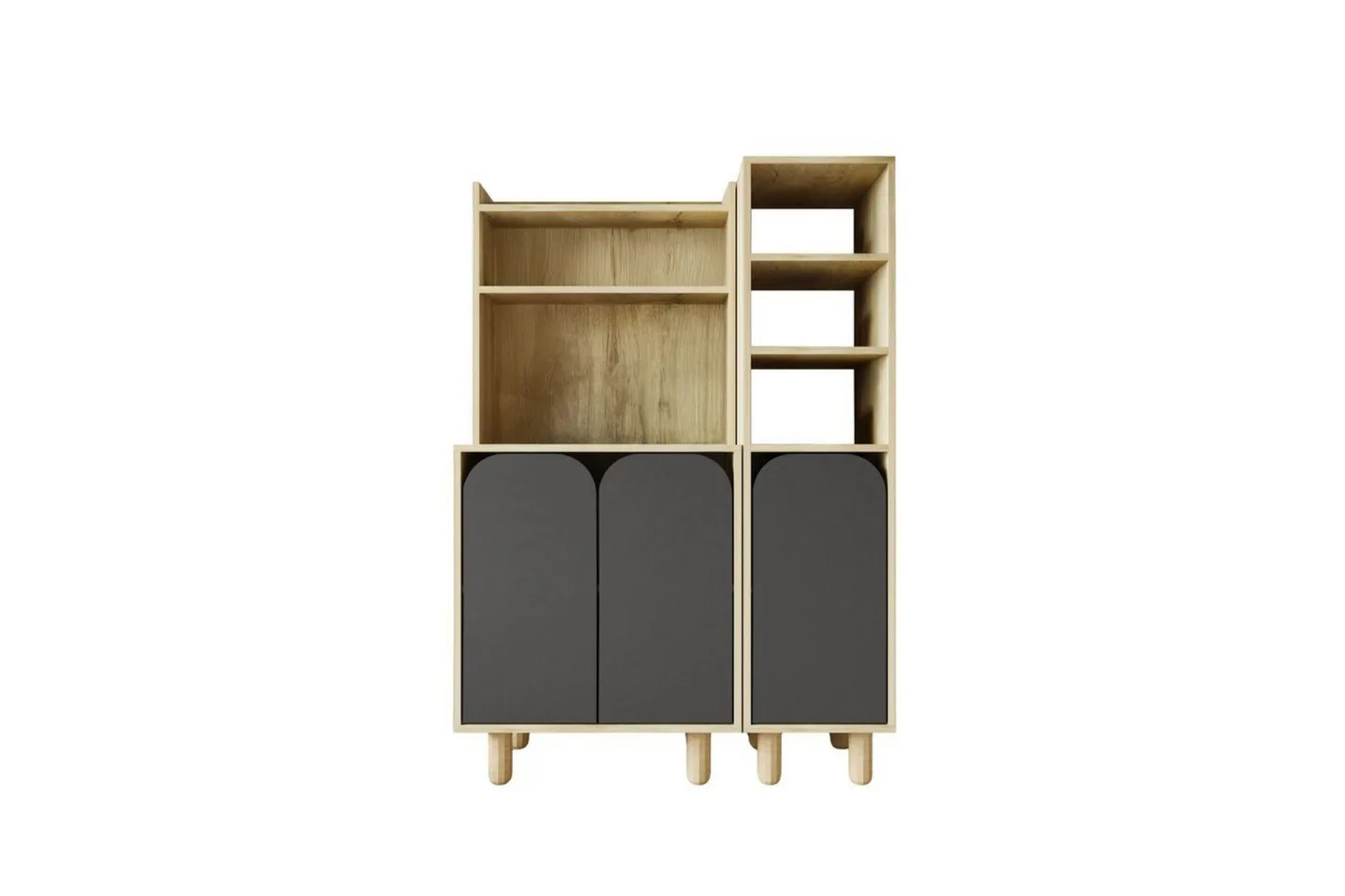 Estra Highboard - Brun/Antracit