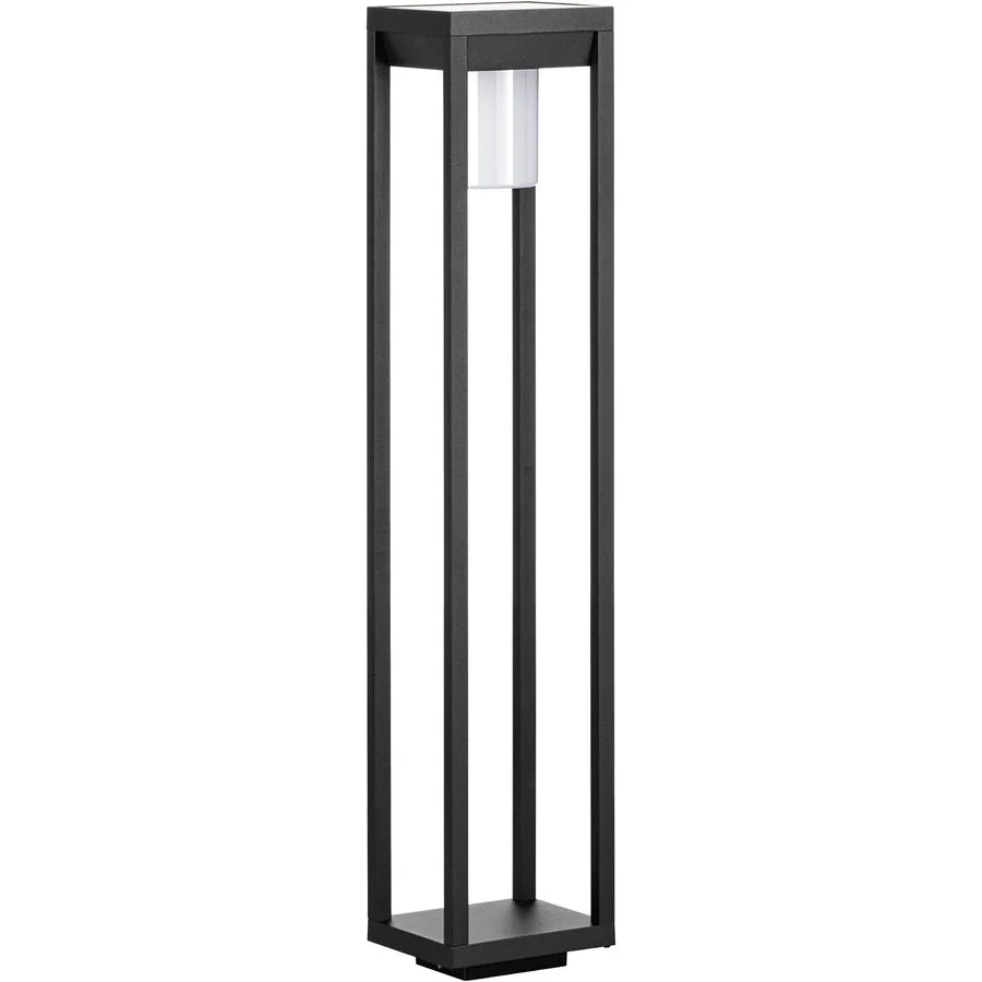 Eglo Solaraussenlampe Martano Schwarz Aluminium 15 cm 80 cm - Lichtfarbe: Helles Neutralweiss