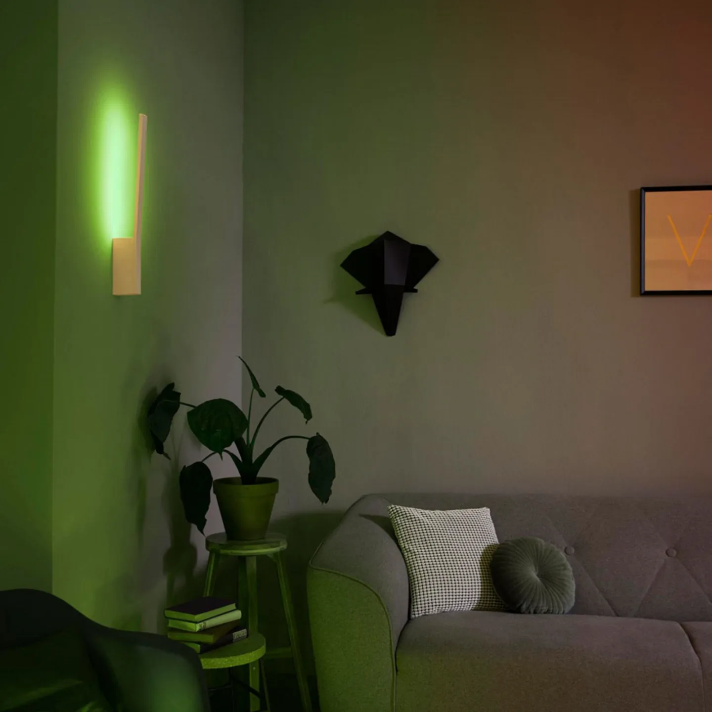 Liane Hue væglampe, hvid, RGBW, smart - Philips Hue - Metal