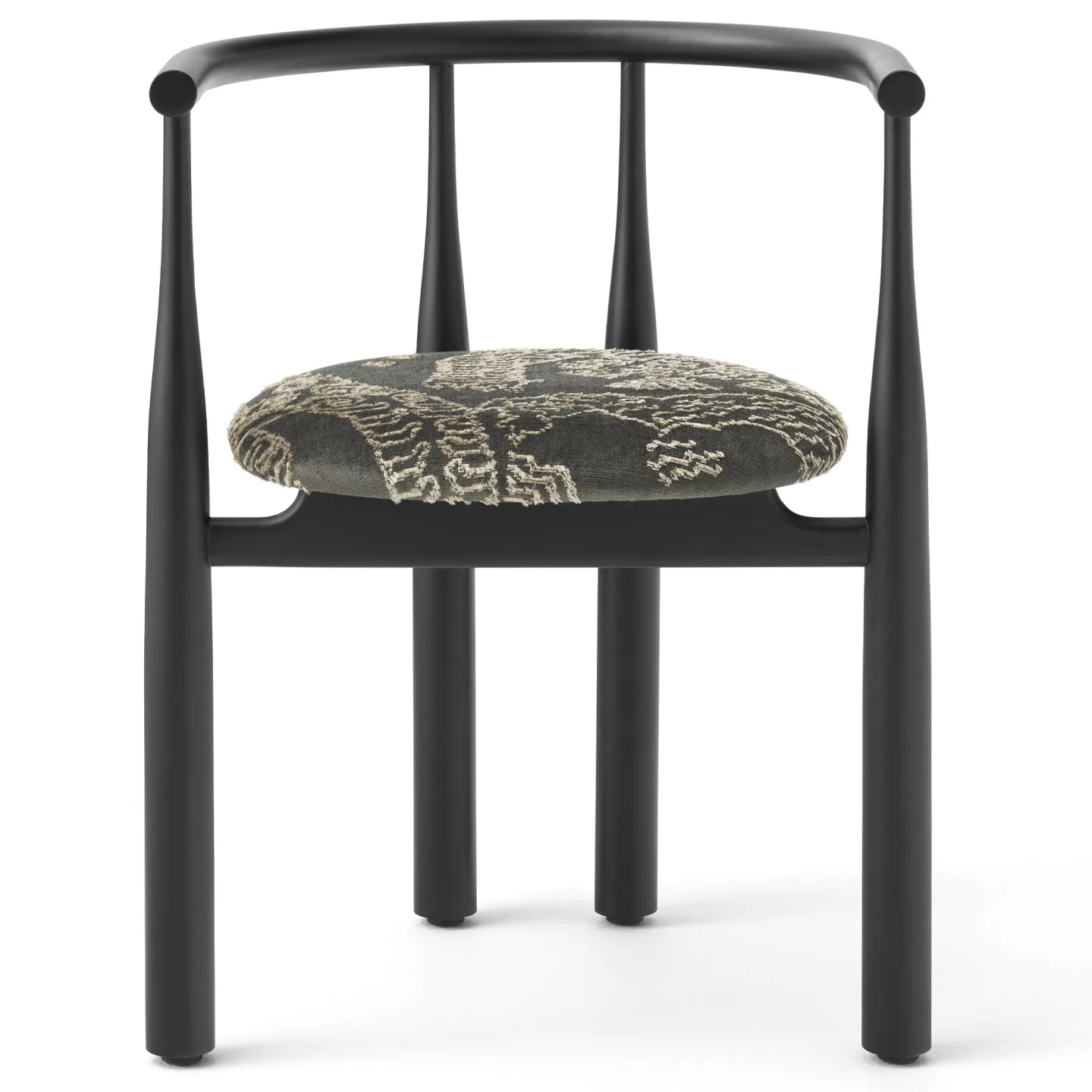 New Works - Bukowski Chair Black, Dedar, Tiger Mountain, 003 - Matstolar - Steven Bukowski - Svart - Trä