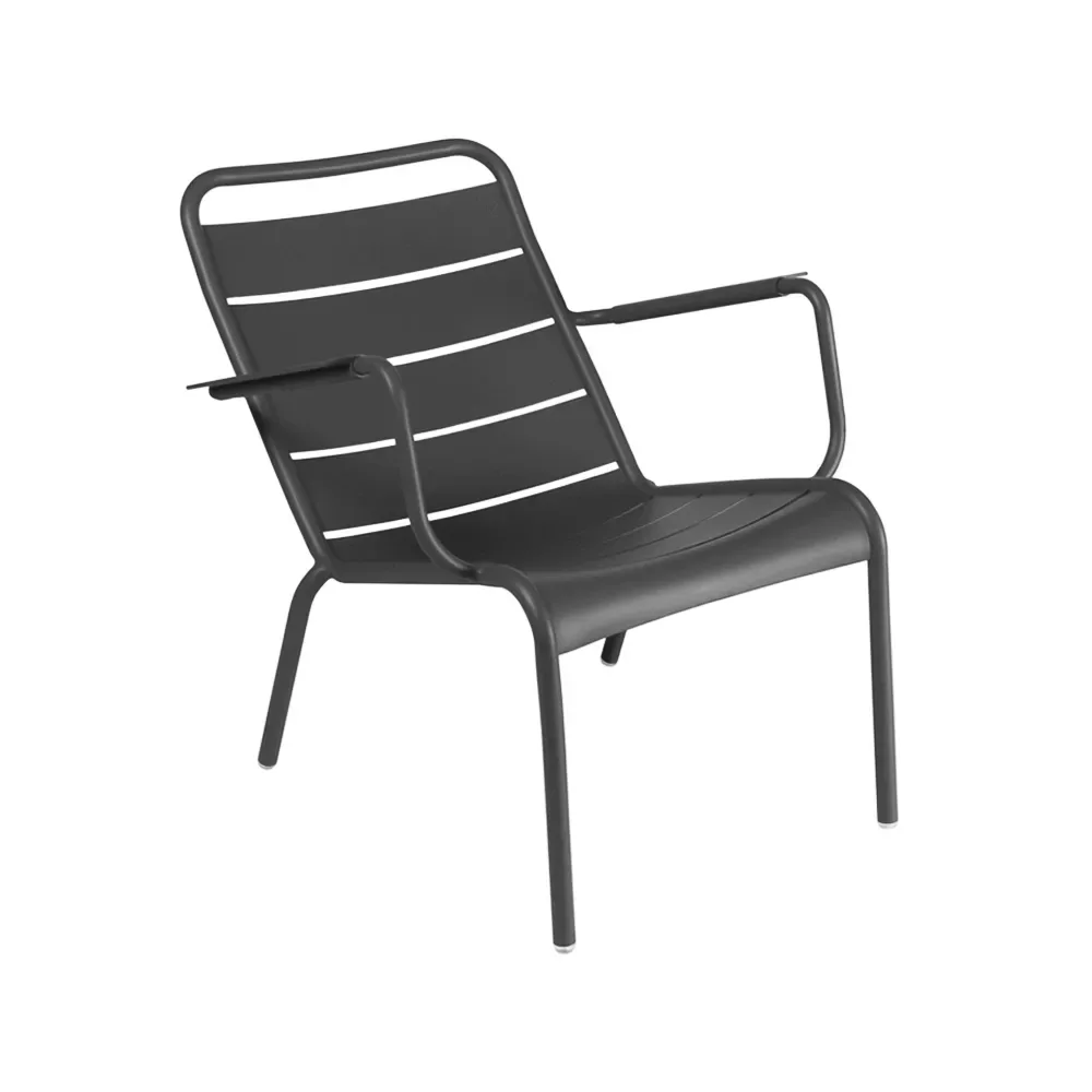 Fermob Luxembourg karmstol låg Anthracite (grå)