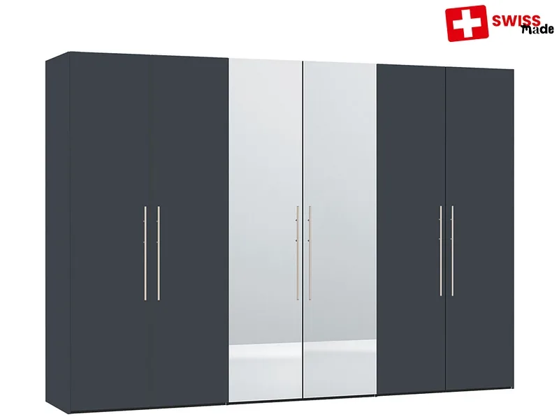 Drehtürenschrank SAN ANTONINO grau 5 Türen