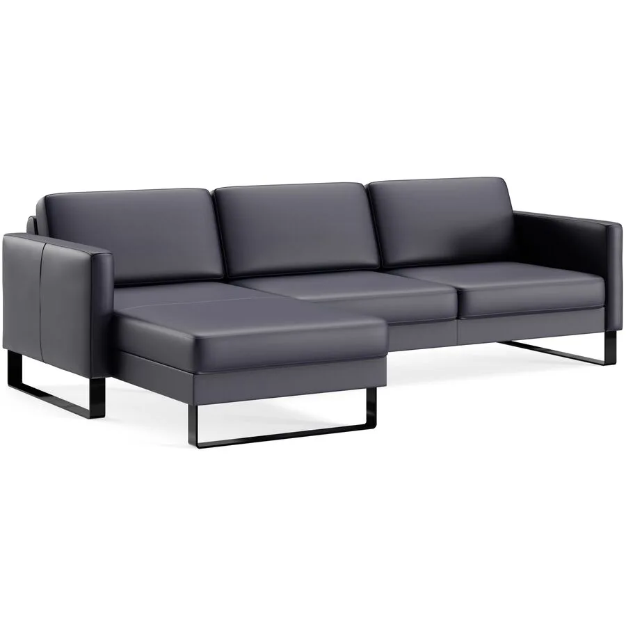 Ecksofa Devin Leder dunkelblau B 247 T 157 cm - Möbel Konfigurator: Traummöbel individuell zusammenstellen