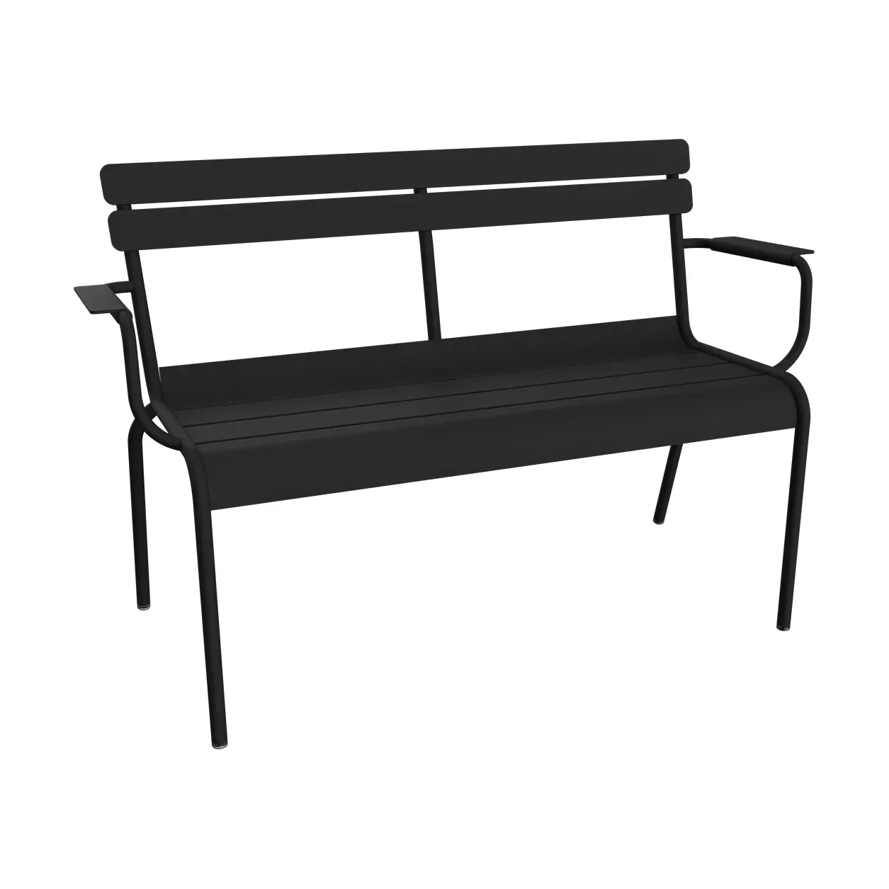 Fermob Luxembourg soffa med armstöd 131x55,5x86 cm Anthracite (grå)