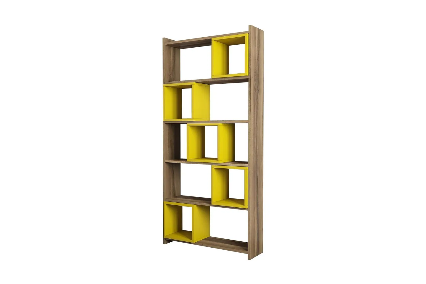 Hovdane Bokhylla 80 cm - Brun/Gul