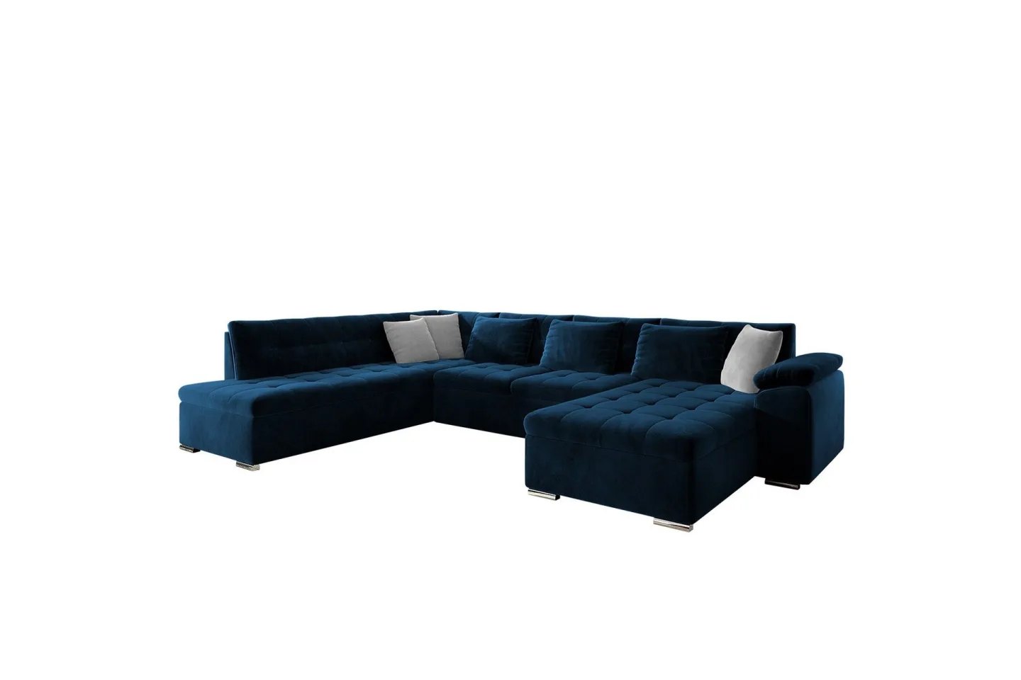 Dynir Soffa med Divan och Schäslong 4-sits - Blå