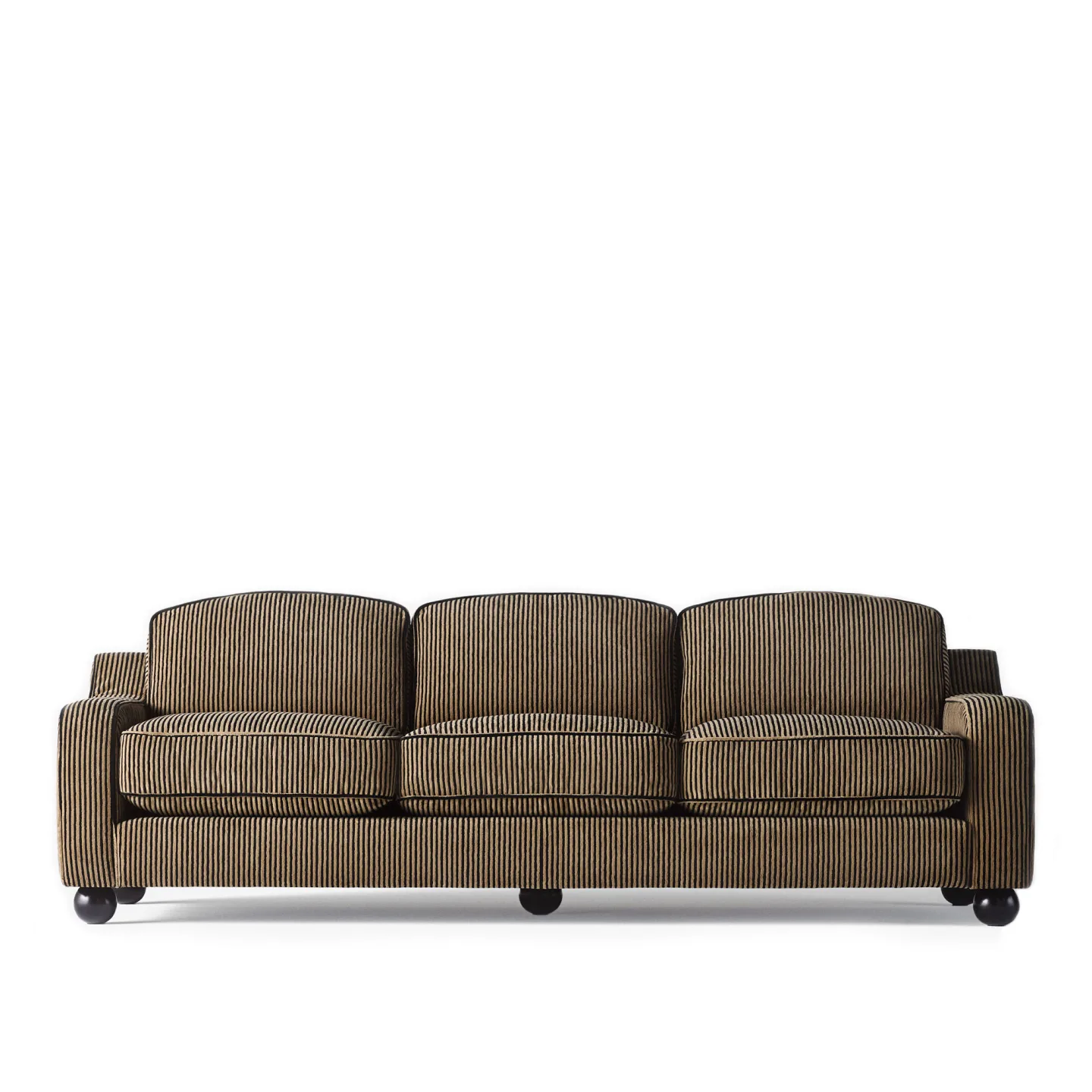 Dusty Deco - Lola Sofa Striped Brown 3P - Soffor - Matthew Williamson - Brun - Bomull