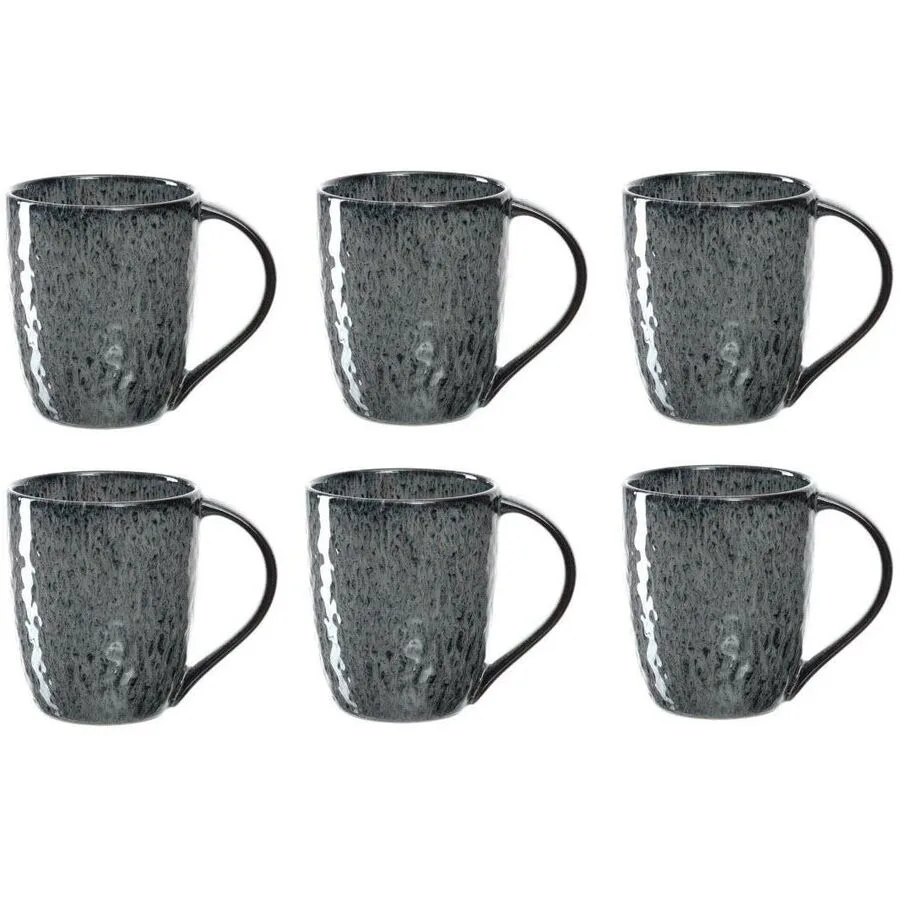 Cappuccinotassen-Set Leonardo Anthrazit Keramik H 11 cm 0.43 l