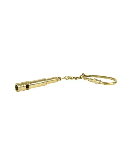 Whistle Keychain Brass