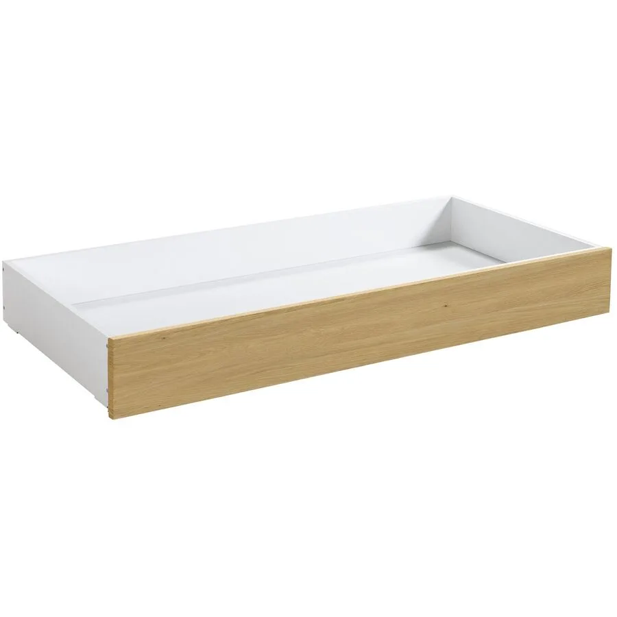 Hasena Bettschubkasten Roll-Box eiche hell/weiss Eiche/MDF B 137 T 67 cm