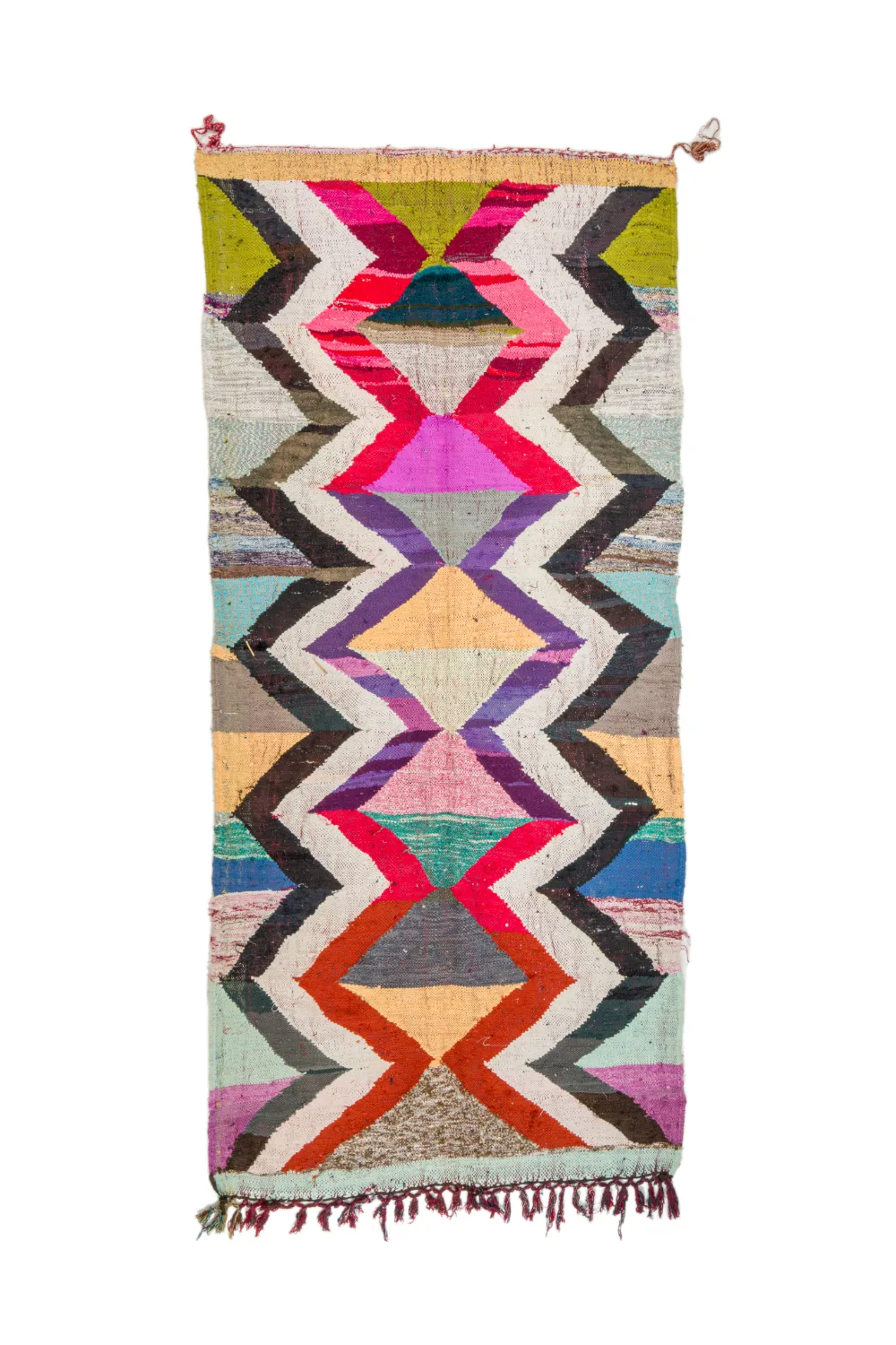 Marokkansk Boucherouite-teppe 140 x 305 cm (Størrelse: 140 x 305 cm)