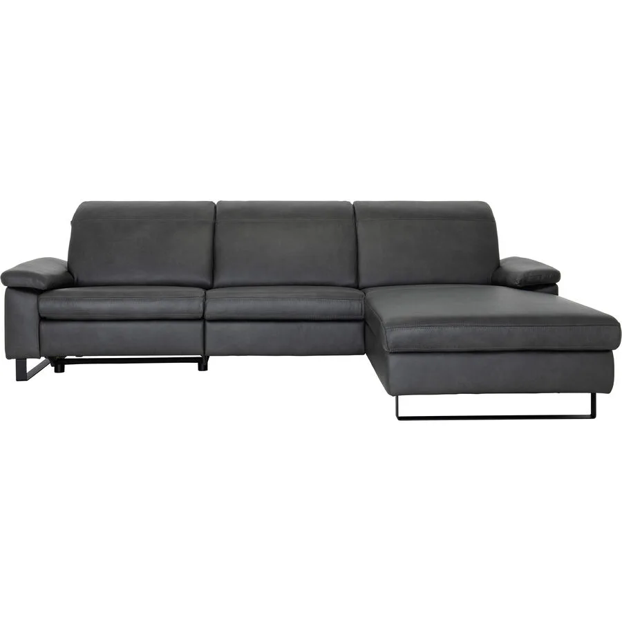 Relaxsofa Move Grau Leder 274 cm 185 cm - Möbel Konfigurator: Traummöbel individuell zusammenstellen