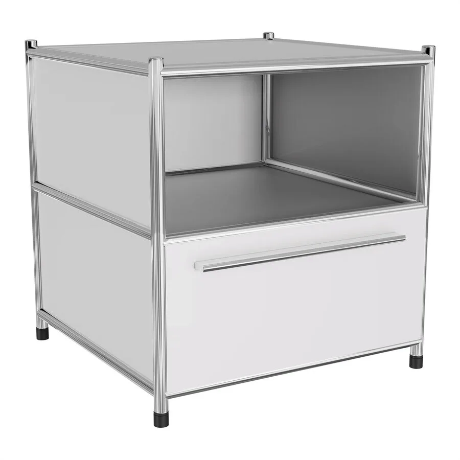 Nachttisch Cubo Weiss Metall 41 cm - Möbel Konfigurator: Traummöbel individuell zusammenstellen
