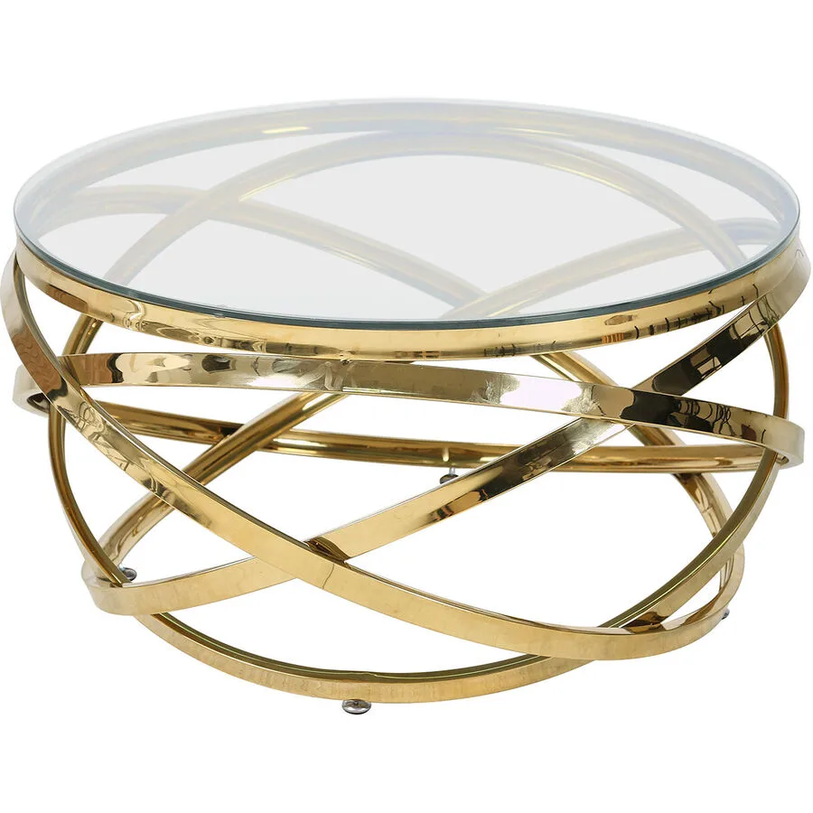 Salontisch Ave Gold Metall 80 cm