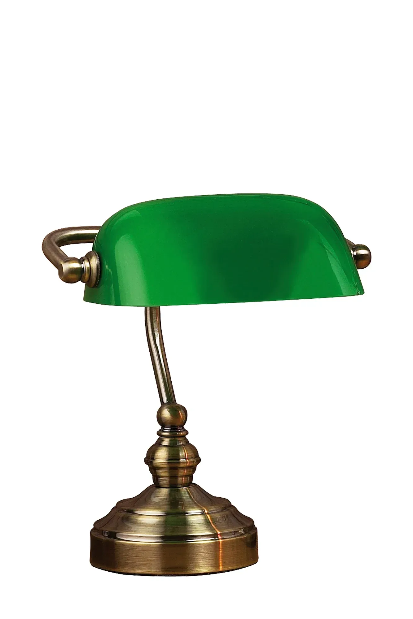 Bankers Tischlampe Grün 25 cm
